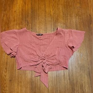 SHEIN ring accent crop top Size M